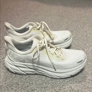 Hoka Clifton 8 Women's White Running Shoes